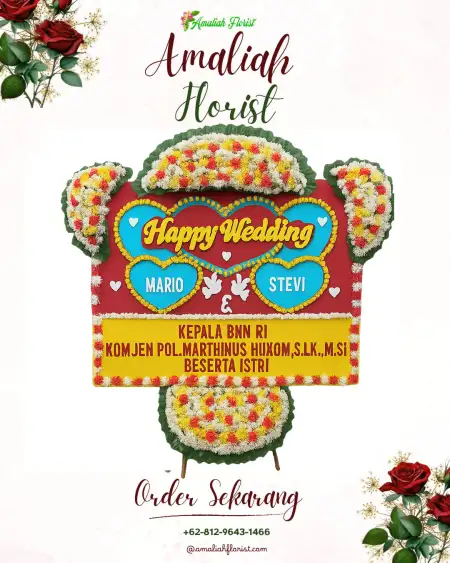 Papan Bunga Pernikahan Wadung